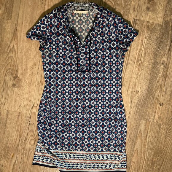 Max Studio Short Dress, Color Blue and Red, Size S - Picture 1 of 2